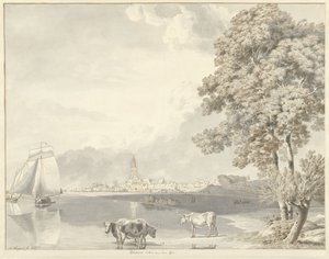 View Over the Rhine at Rhenen by Hendrik Hoogers
