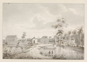 View of a Plantation, Possibly Rust en Werk by Hendrik Huygens