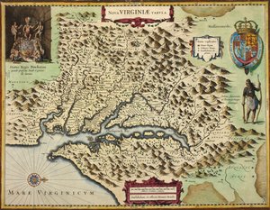 A Map of Virginia by Hendrik I Hondius