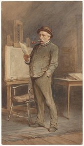 Portrait of Charles Rochussen in His Studio by Hendrik Jan Carel Linse
