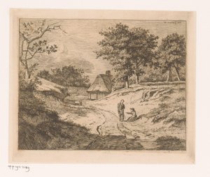 Landscape with Person Showing Another the Way