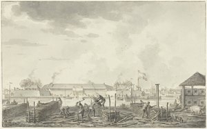The Castle at Batavia, Seen from the Houtkrap by Hendrik Kobell
