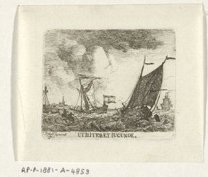 Ships on Rough Water by Hendrik Kobell