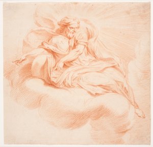 God the Father Hovering on a Cloud by Hendrik Krock