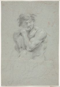 Male Model Study, Torso and Lower Body Sketched by Hendrik Krock