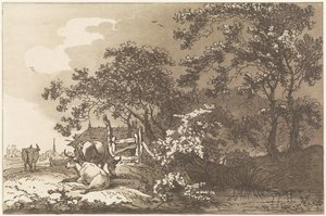 Landscape with Cows by Hendrik Meijer