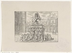 Children Dancing in a Circle around a Monument of the Seven Provinces by Hendrik Numan