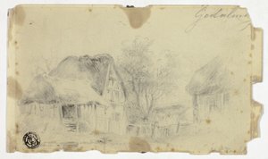 House with Thatched Roof by Hendrik Pieter Koekkoek