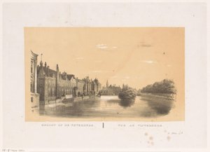 View of the Hofvijver in The Hague by Hendrik Wilhelmus Last (attributed to)