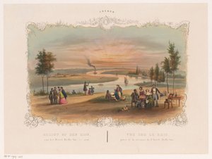View of the Lower Rhine from the Hotel Bellevue in Arnhem by Hendrik Wilhelmus Last (attributed to)
