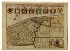 Map of the Hondsbossche Sea Defense and the Dunes at Petten by Hendrik de Leth