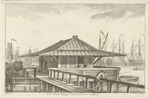 Bathhouse in Amsterdam on the IJ by Hendrik van Hilten