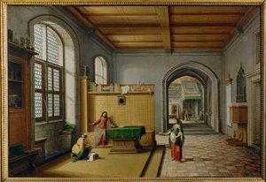 Jesus in the house of Martha and Mary of Bethany