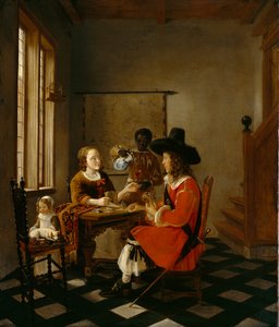 The Game of Cards, c.1660 by Hendrik van der Burch