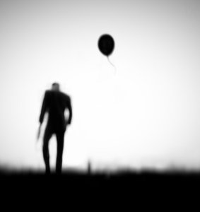 Man And Drifting Balloon by Hengki Lee