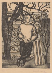 Man Standing by a Tree by Henk Henriët