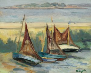 Sailboats at Low Tide