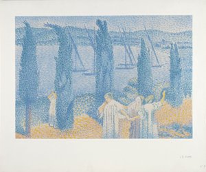 The Walk or The Cypresses by Henri Edmond Cross