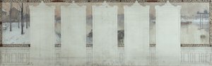 Sketch for Asnières Town Hall: Winter. The Seine at Asnières, circa 1900 by Henri Gaston Darien