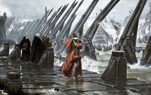 Cardinal Richelieu on the Sea Wall at La Rochelle