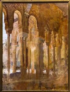 Colonnade of the Patio of the Lions of the Alhambra
