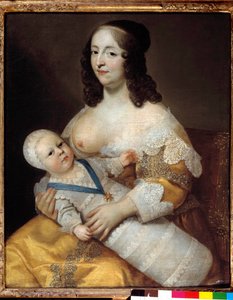 Representation of the Future King Louis XIV as a Baby in the Arms of His Nurse Marie de Longuet de la Giraudiere