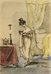 Young Lady at Home by Henri Bonaventure Monnier