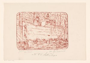 Harbor in Antwerp by Henri Braakensiek (signed by artist)