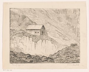 House on a mountain by Henri Braakensiek (signed by artist)