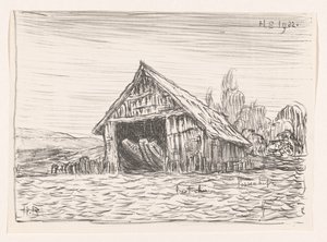 Boathouse in Possenhofen by Henri Braakensiek