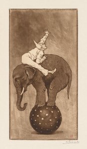 Elephant and Clown, c. 1889