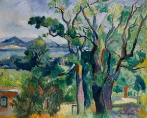 The Bay of Saint-Tropez by Henri Charles Manguin