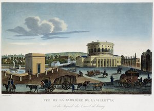 View of the Barrier de la Villette - in “View of Paris, circa 1810: Les Barriers de Paris” by Courvoisier