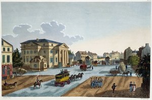 View of the Barrière St Denis - in View of Paris, circa 1810: the Barriers of Paris by Courvoisier