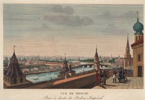 View of Moscow taken from the balcony of the Imperial Palace, Engraving by Henri Courvoisier-Voisin by Henri Courvoisier Voisin