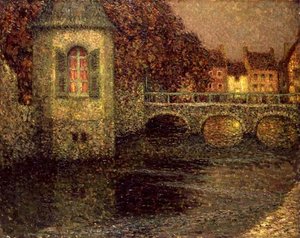 Night in Normandy by Henri Eugene Augustin Le Sidaner