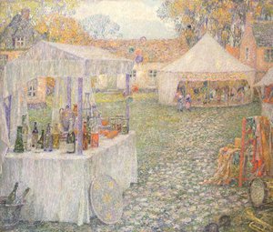 The Booths by Henri Eugene Augustin Le Sidaner