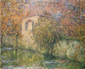 The House by the River by Henri Eugene Augustin Le Sidaner