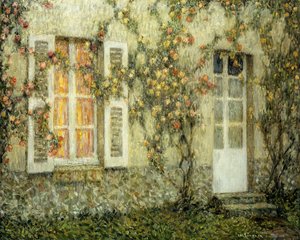 The House of Roses by Henri Eugene Augustin Le Sidaner