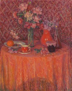 The Table, Harmony in Red by Henri Eugene Augustin Le Sidaner
