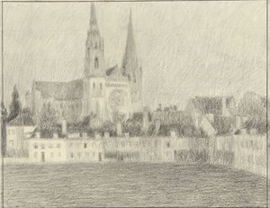 View of Chartres by Henri Eugene Le Sidaner