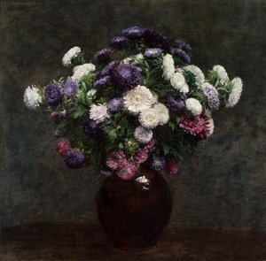 Asters in a Vase by Henri Fantin-Latour