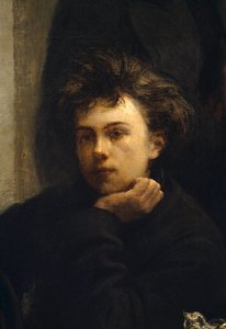 A Corner Table (detail). Portrait of Arthur Rimbaud