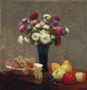 Asters and Fruit on a Table, 1868