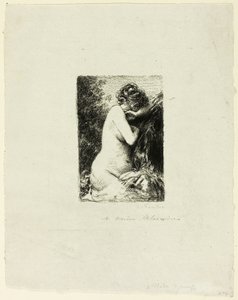 Crying Woman: Study of a Seated Woman in Right Profile by Ignace Henri Jean Fantin Latour