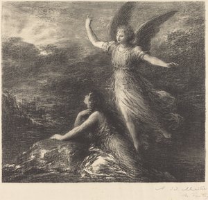 Debut from "Paradise and the Peri" (2nd plate) by Ignace Henri Jean Fantin Latour
