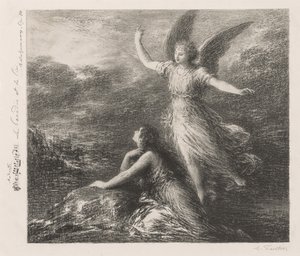 Debut from Paradise and the Peri (Second Plate) by Ignace Henri Jean Fantin Latour