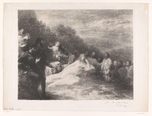 Faust and Mephisto See Helen of Troy by Ignace Henri Jean Fantin Latour