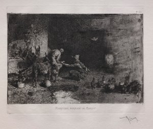 Shoeing a Mule in Morocco by Ignace Henri Jean Fantin Latour