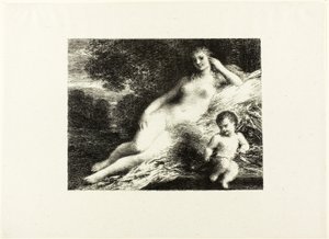 Venus and Cupid, second plate by Ignace Henri Jean Fantin Latour